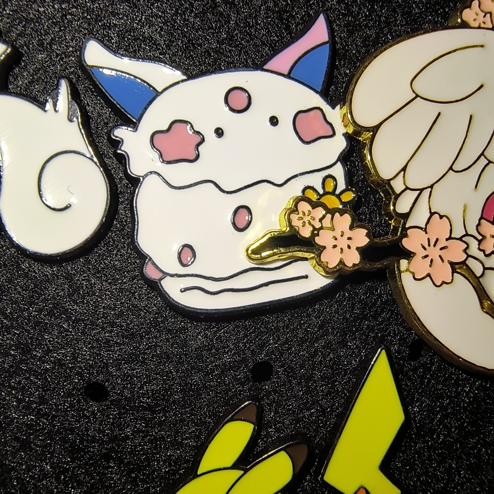 Pokemon White & Pink Kawaii Macaron Enamel Pin